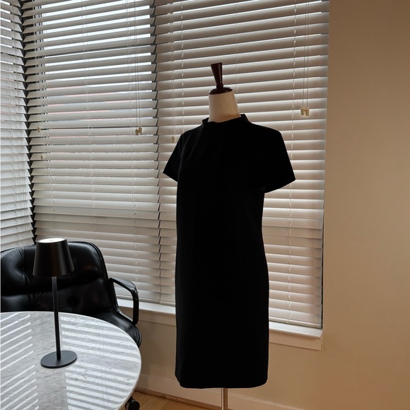 Theory black dress with short sleeves and mock neck - Size 2 - Small - Picture 2 of 10